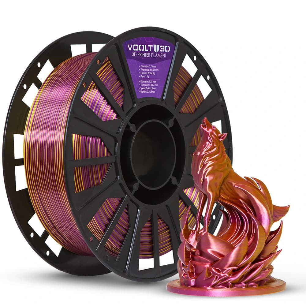 PLA Shadow Duo Color — Dourado com Ametista